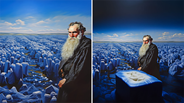Картины для выставки «Голубое сало»
