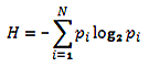 Общая формула для показателя энтропии Шеннона