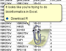 Обработка данных с микрочипа в Excel