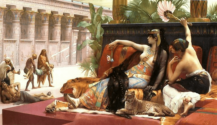 Клеопатра испытывает яды на рабах