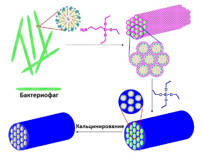 Механизм образования гексагональных мезопор оксида кремния