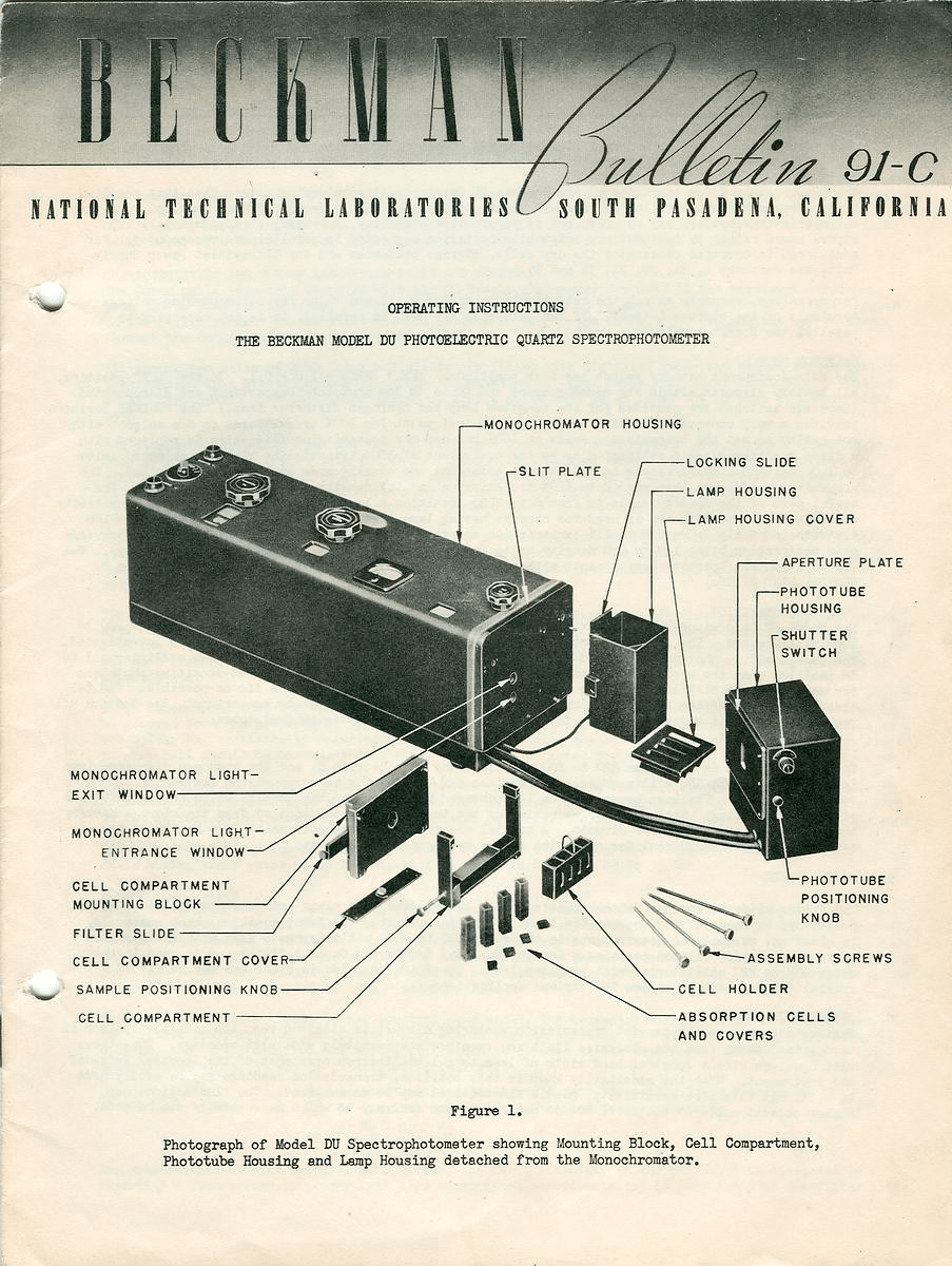 Первый спектрофотометр DU