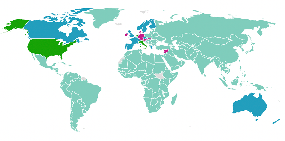 БЦЖ в разных странах