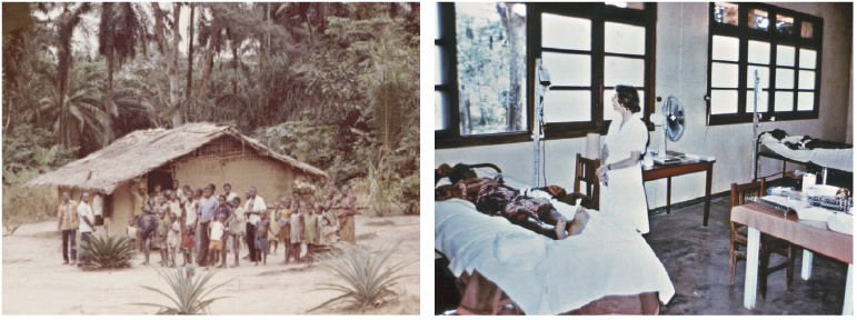 Деревня Ямбуку и местная клиника (1976 год)