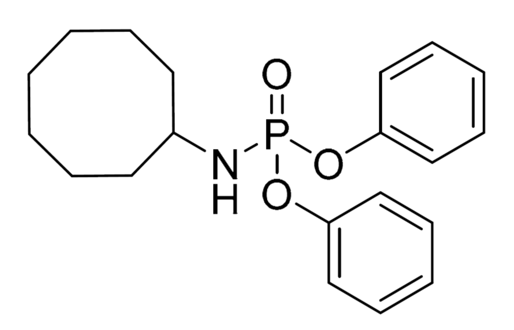 Структурная формула О,О’-дифенил-N-циклооктилфосфамата