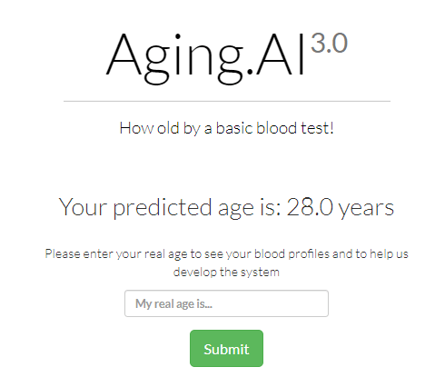 Пример работы приложения Aging.AI