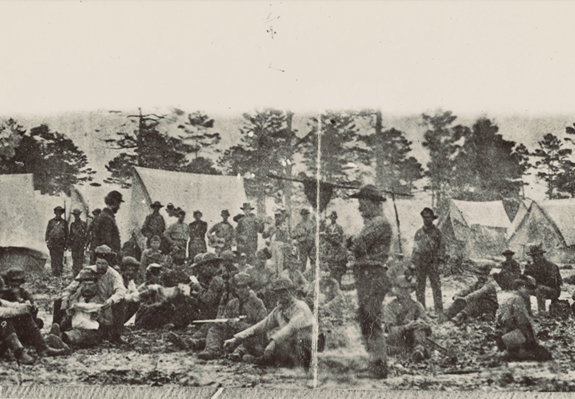 Лагерь армии Конфедерации в Пенсаколе, штат Флорида