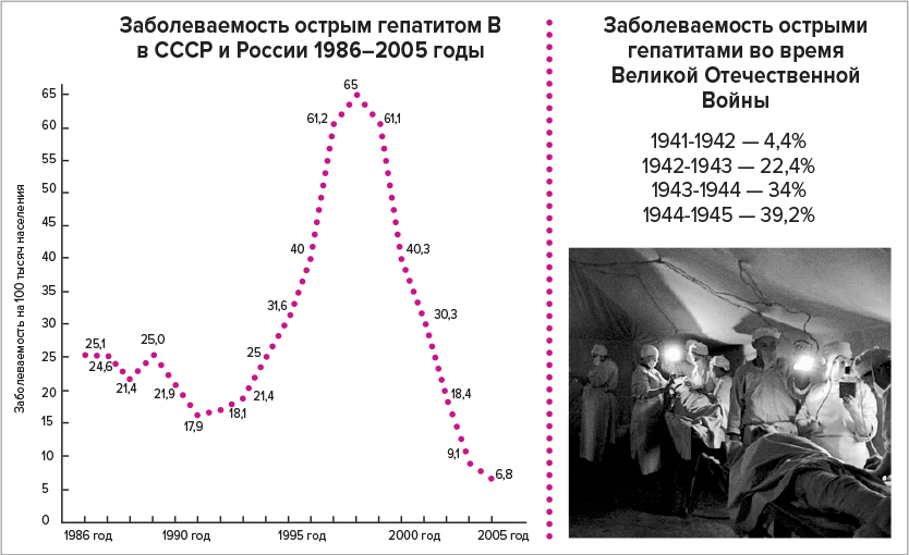 Заболеваемость острым гепатитом B в нашей стране 1986–2005 годы Заболеваемость острым гепатитом B в нашей стране 1986–2005 годы