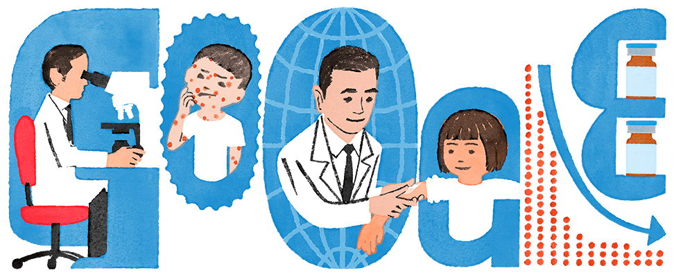 Тематическая открытка-рисунок в память о заслугах вирусолога Митиаки Такахас