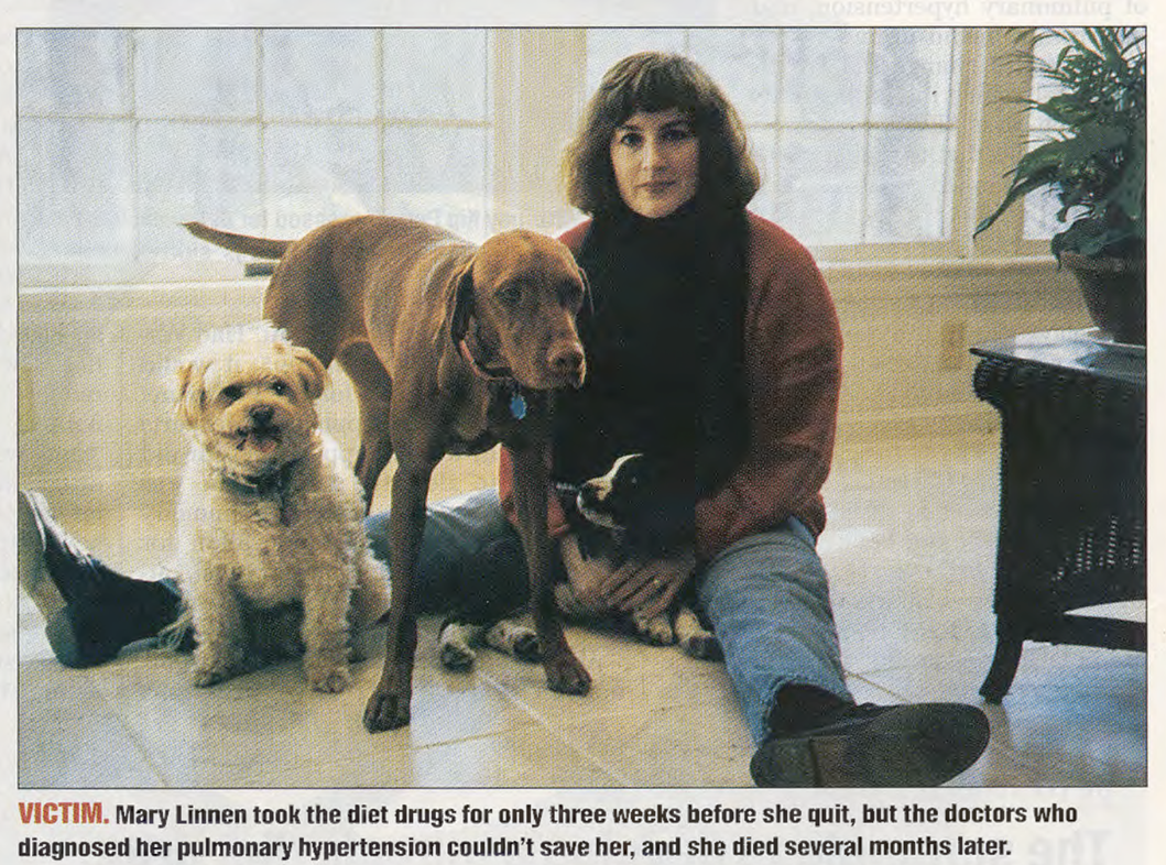 Мэри Линнен, одна из самых «громких» жертв фен-фена Мэри Линнен, одна из самых «громких» жертв фен-фена