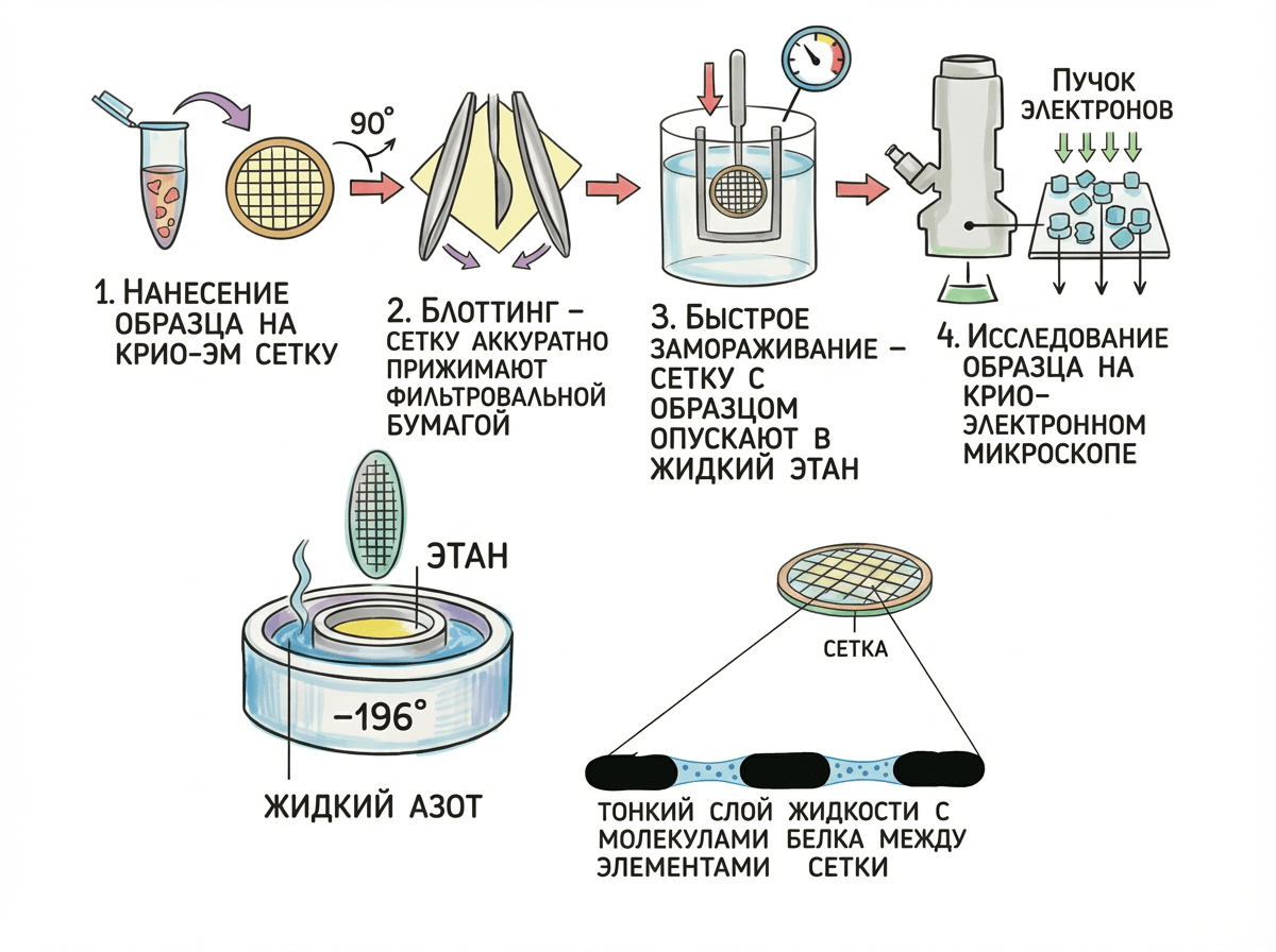 Подготовка образцов на Крио-ЭМ