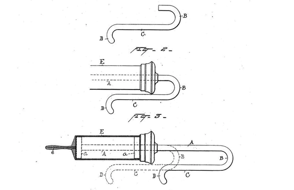 Изобретение Летиции Гир — шприц с удобным «крюком» позволял самостоятельно делать укол