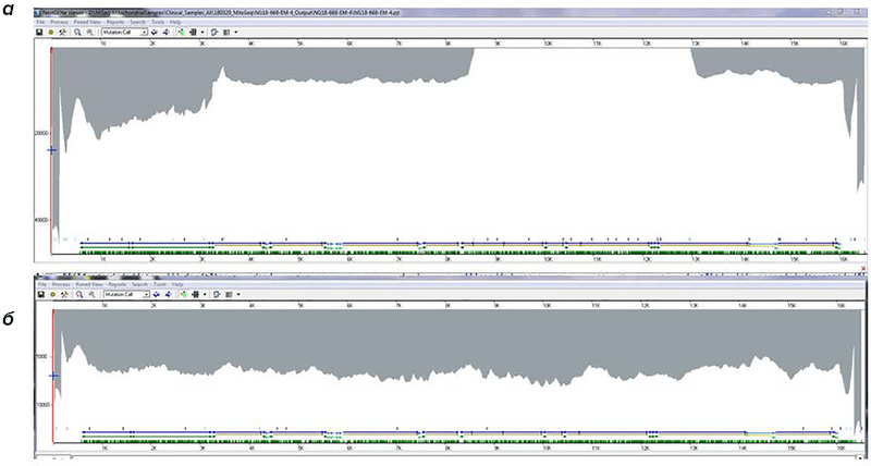 Обнаружение крупномасштабной делеции методом NGS у пациента с 96% гетероплазмии
