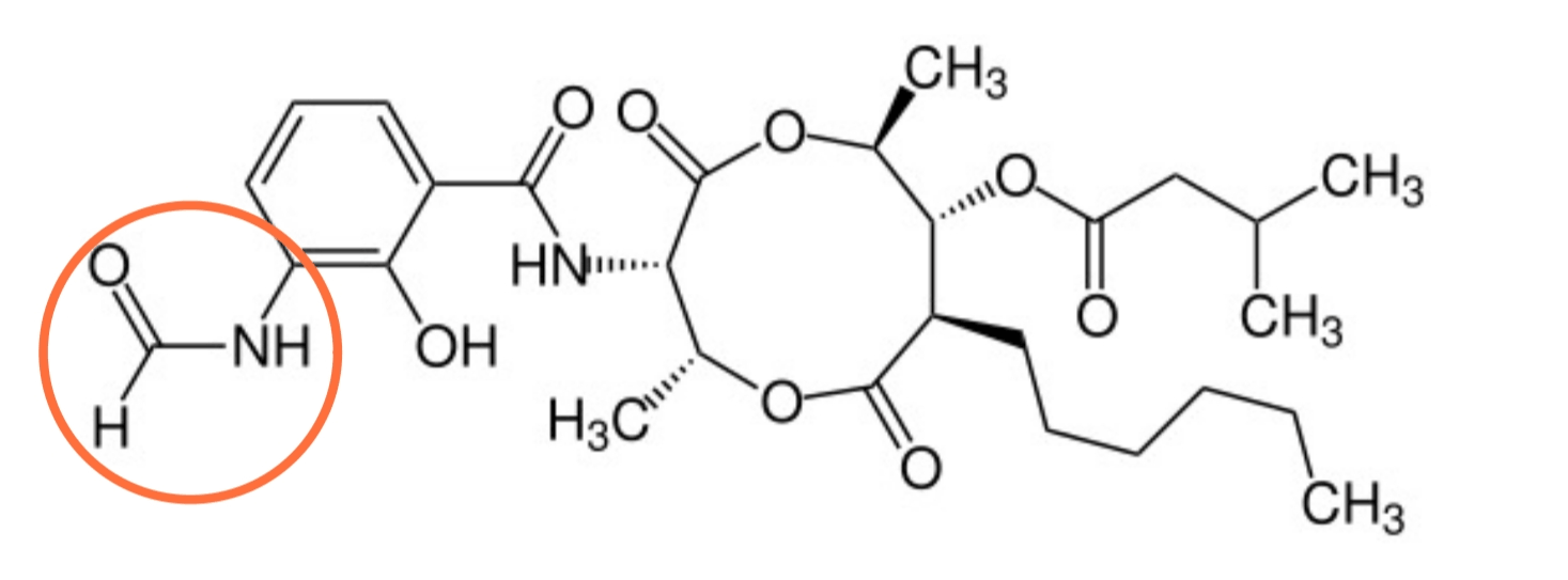 Структурная формула антимицина