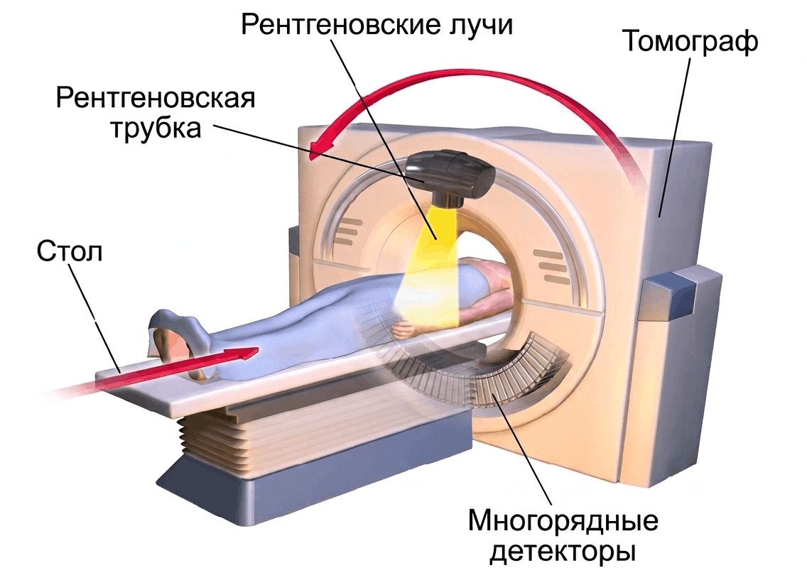 Строение компьютерного томографа