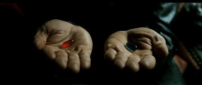 Выбор между красной и синей таблетками