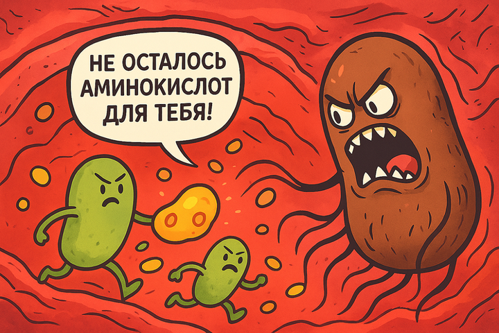 «Голодные игры» микробов: как заморить врага голодом, используя геномные данные для поиска скрытых защитников в кишечнике