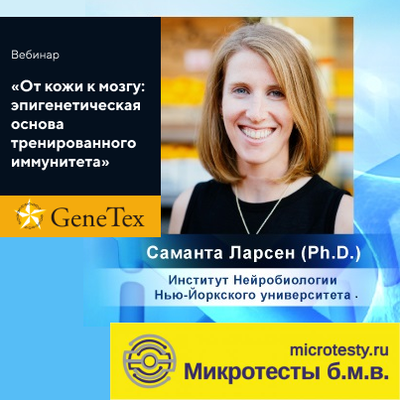 Вебинар компании GeneTex «От кожи к мозгу: эпигенетическая основа тренированного иммунитета»