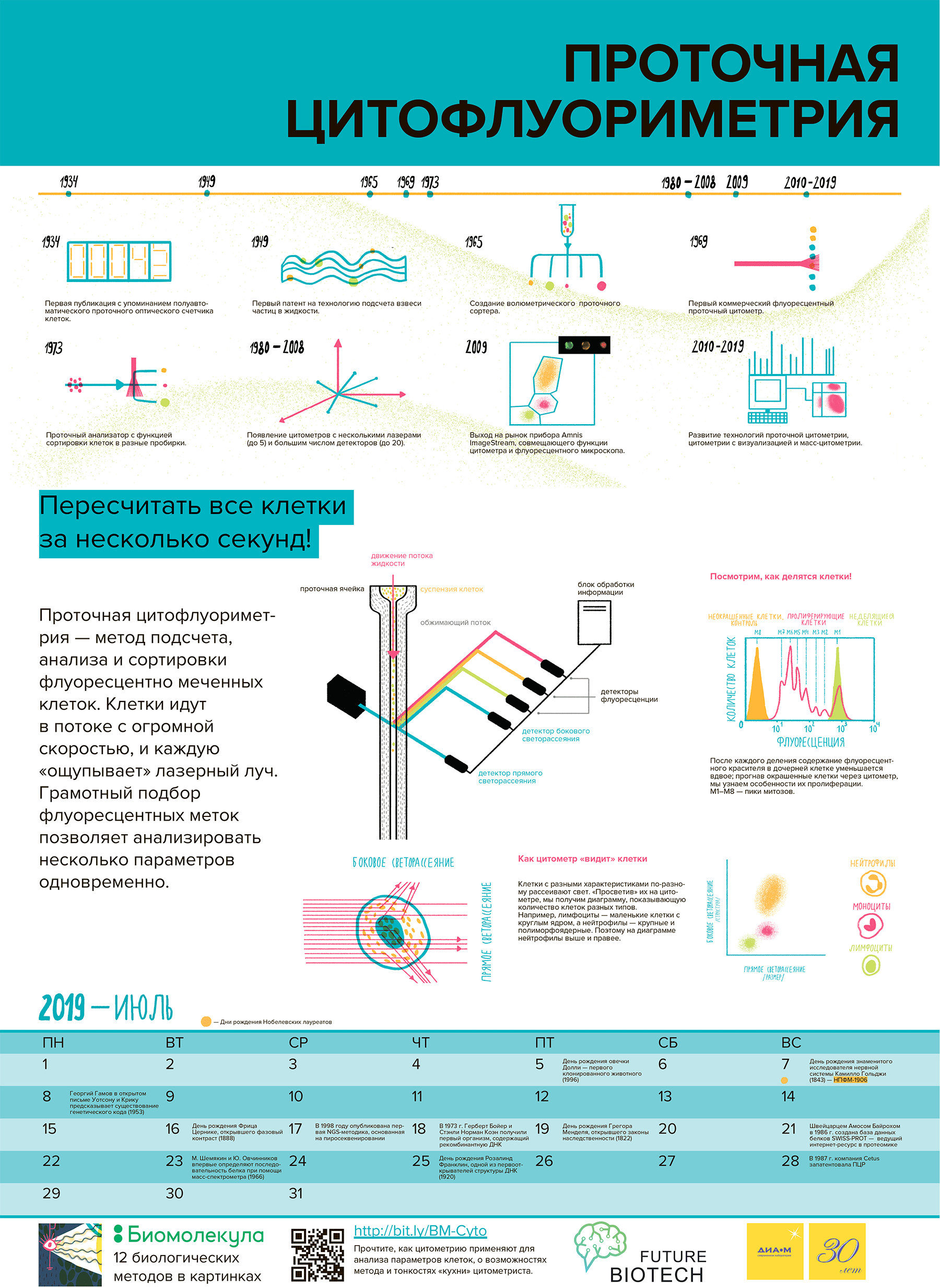 Календарь «12 методов биологии» на 2019 год, июль